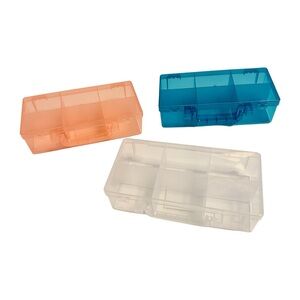 Target Bullseyes Playground Plastic Snackle Boxes Set Pink, Clear & Blue